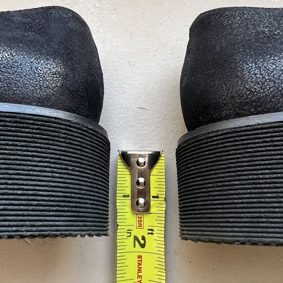 Pons Quintana Black Leather Shoes Pewter Silver Accents & Platform Soles EU 40 - Picture 12 of 16